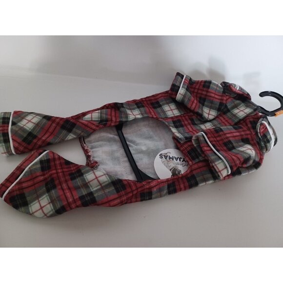 Luvgear Red/White Plaid Small Dog Pyjamas Size S/P # LUVQS11293 - Picture 6 of 16